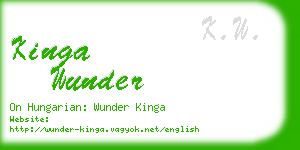 kinga wunder business card